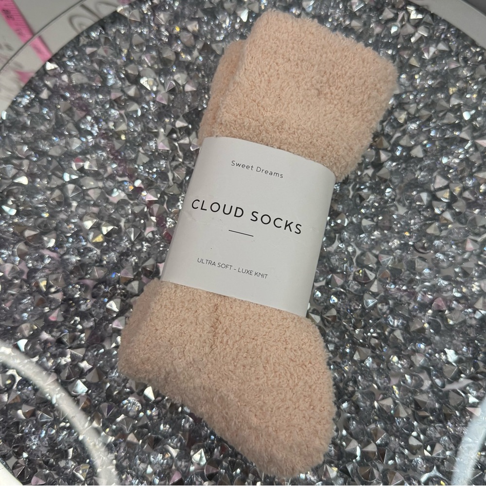 Cloud Socks ultrasoft, sweet dreams, light, pink, Plush Cozy Socks - Peach